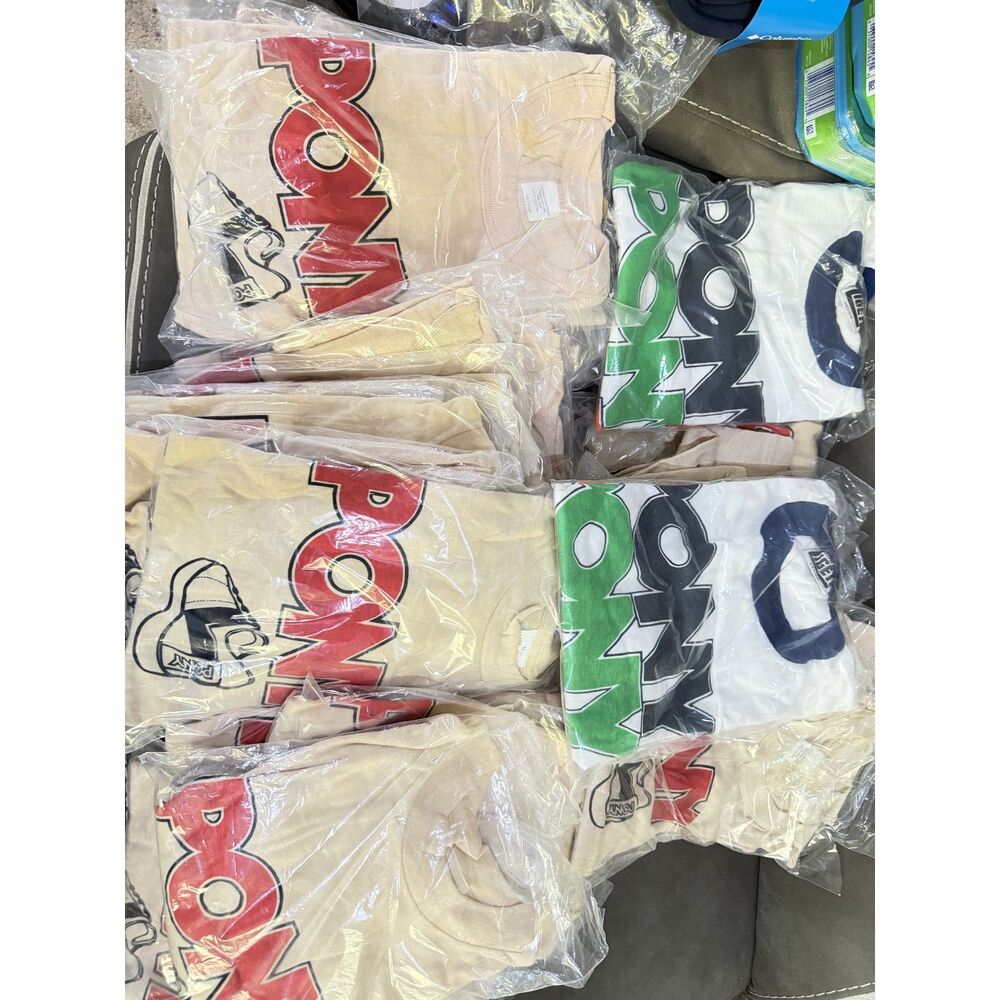 35pc Vintage PONY T-Shirt Lot Deadstock NOS Graphic Tees S/M Mostly Medium